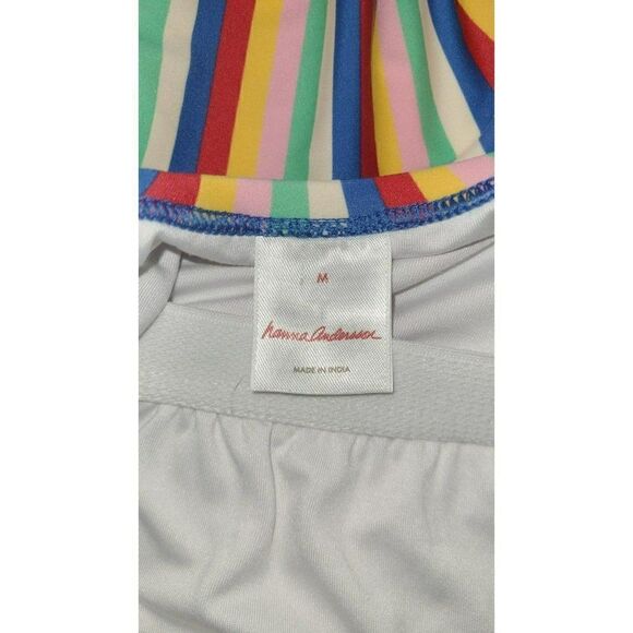 Hanna Anderson Strappy One-Piece Strpied Swimsuit Women's Size Medium - Picture 4 of 4